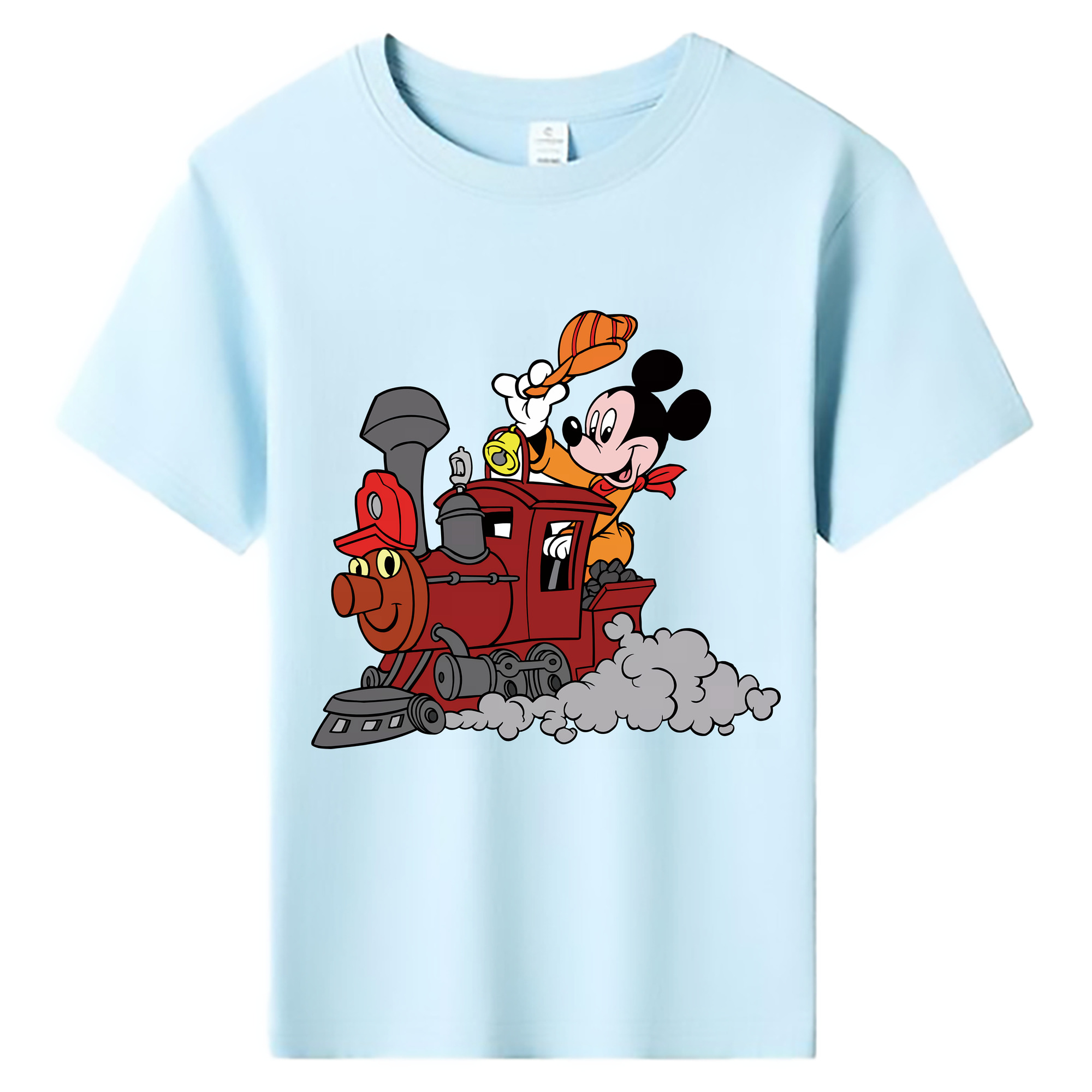 （画像用） ミッキーマウス Mickey Mouse 綿100％キッズTシャツ（フロントプリント）